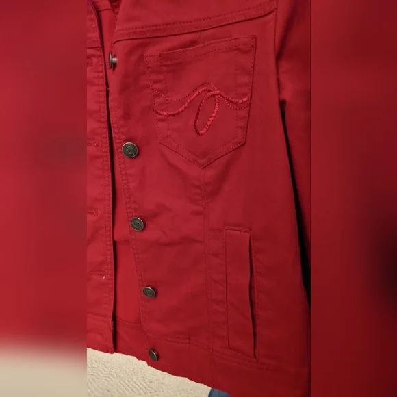Jean Jacket Red - Picture 3 of 6